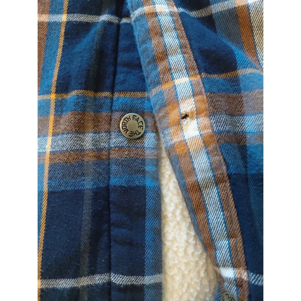 The North Face Campshire Sherpa Lined Hooded Flannel Shirt Jacket Mens XL